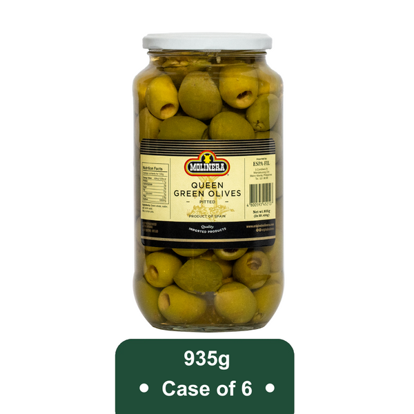 Molinera Green Olives Queen (Pitted) - WHOLESALE