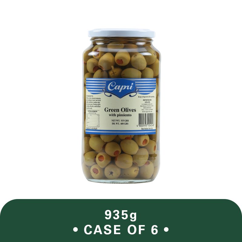 Capri Green Olives (Stuffed with Pimiento) - WHOLESALE