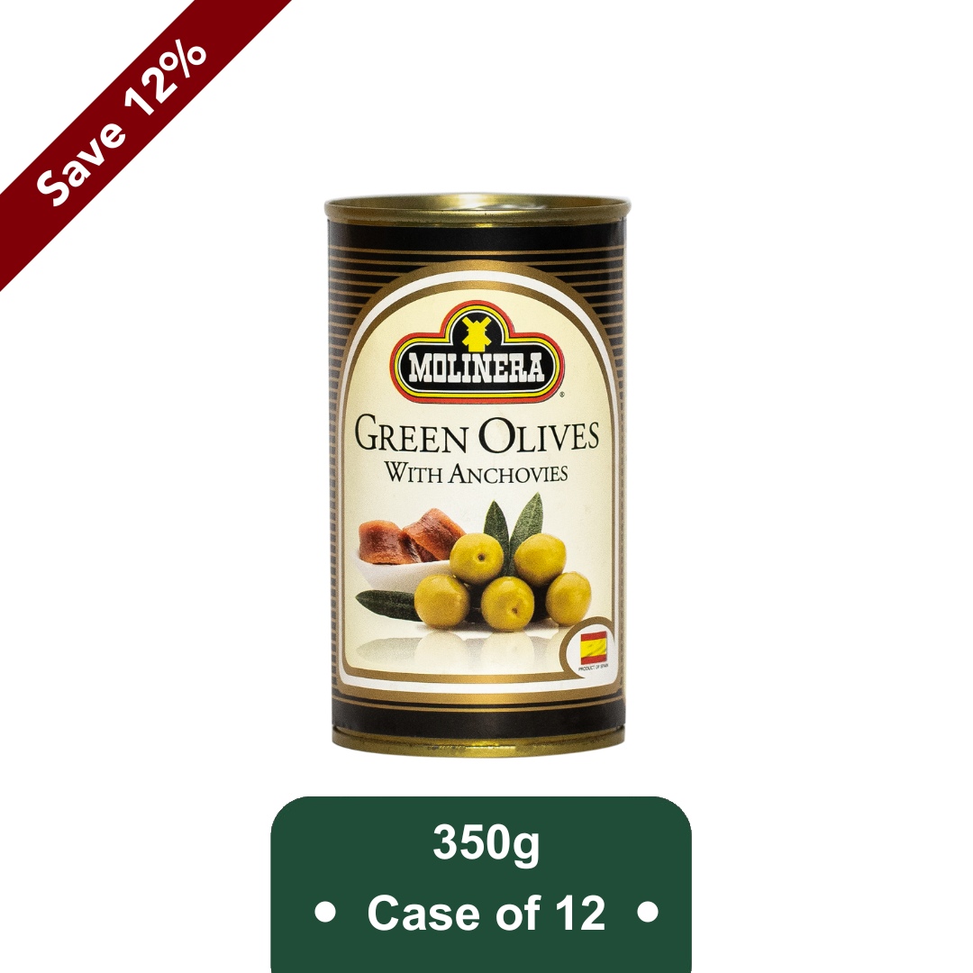 Molinera Green Olives Stuffed with Anchovies - WHOLESALE