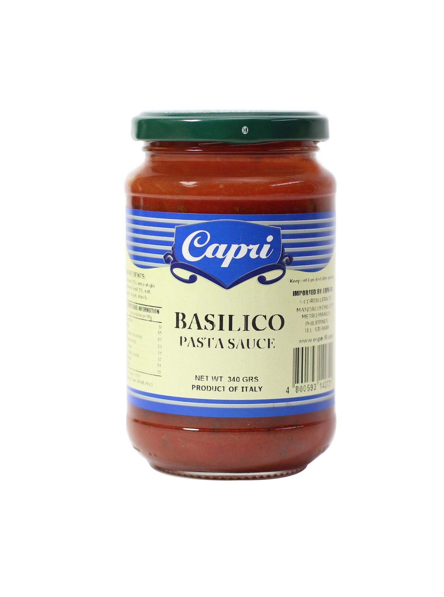 Capri Basilico Pasta Sauce